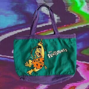 Vintage Double Sided Flintstones Tote Bag
